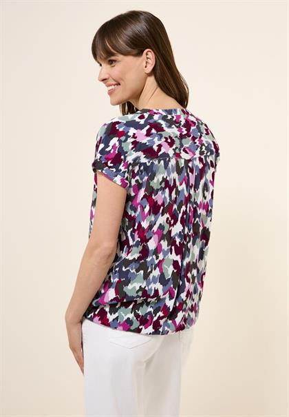 Gemusterte Bluse vanilla white