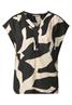 Gemusterte Bluse whale tail grey