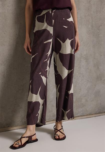 Gemusterte Culotte fudge red