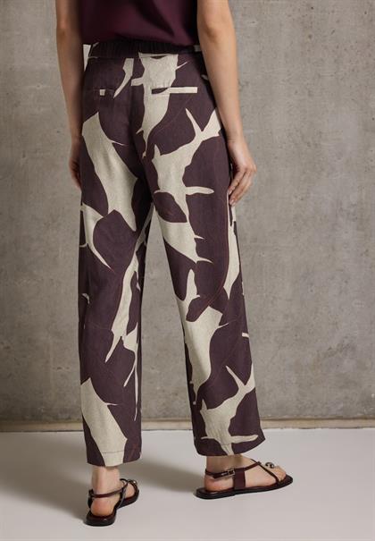 Gemusterte Culotte fudge red