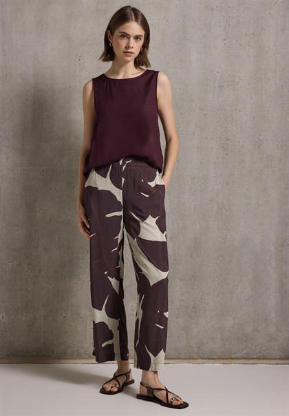 Gemusterte Culotte fudge red