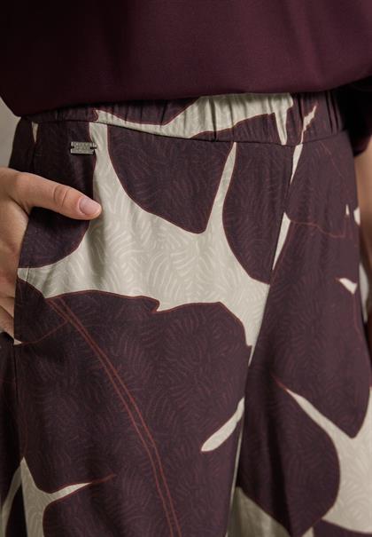 Gemusterte Culotte fudge red