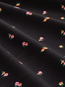 Gemusterte Kurzarm-Bluse small black flower print