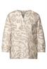 Gemusterte Leinenmix-Bluse dark moonstone sand