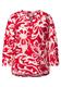 Gemusterte Leinenmix-Bluse glory red
