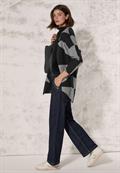 Gemusterte Strickjacke black