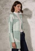 Gemusterte Strickjacke glaced green melange