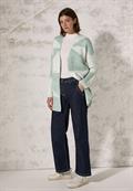 Gemusterte Strickjacke glaced green melange