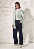 Gemusterte Strickjacke glaced green melange