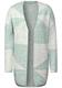 Gemusterte Strickjacke glaced green melange