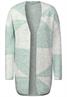 Gemusterte Strickjacke glaced green melange