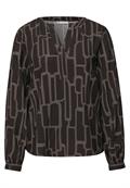 Gemusterte Tunika darkest brown