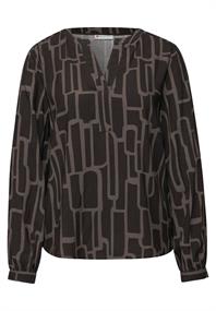 Gemusterte Tunika darkest brown