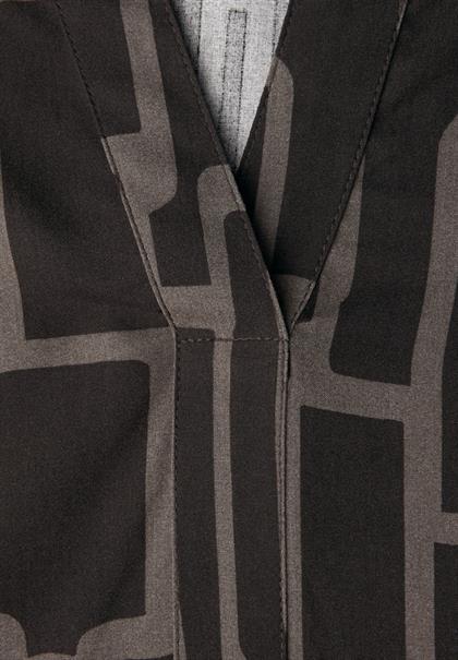Gemusterte Tunika darkest brown