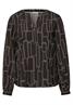 Gemusterte Tunika darkest brown