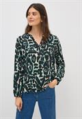 Gemusterte Tunika ink green