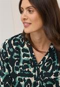 Gemusterte Tunika ink green