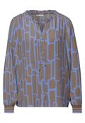 Gemusterte Tunika mit Tape frosted blue