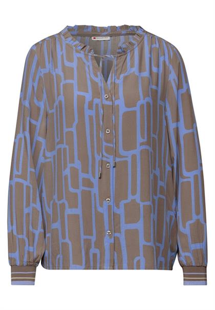 Gemusterte Tunika mit Tape frosted blue