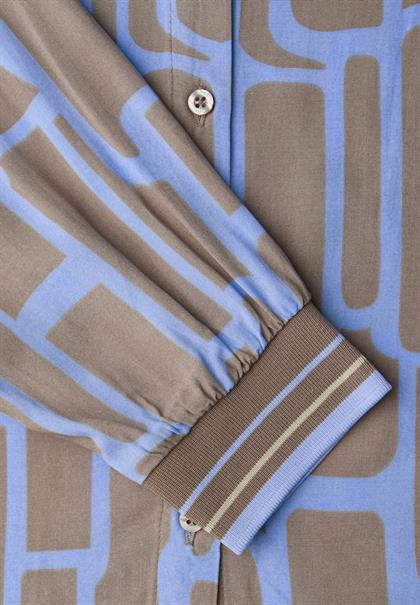 Gemusterte Tunika mit Tape frosted blue