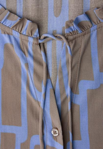Gemusterte Tunika mit Tape frosted blue