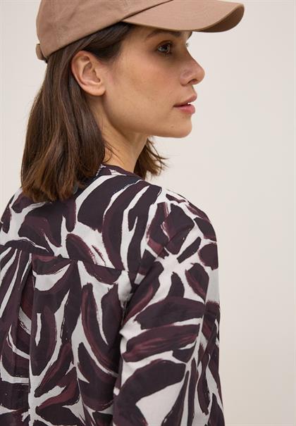 Gemusterte Tunika mulberry red