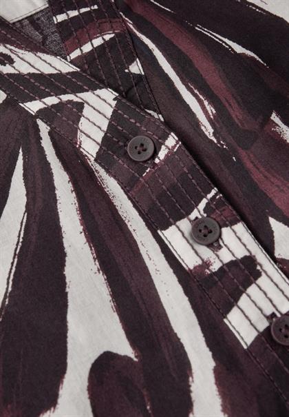 Gemusterte Tunika mulberry red