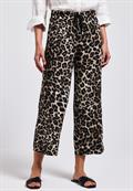 Gemusterte Wide Leg Hose black