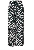 Gemusterte Wide Leg Hose pine grove green