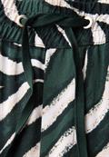 Gemusterte Wide Leg Hose pine grove green