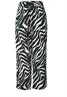 Gemusterte Wide Leg Hose pine grove green