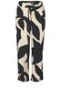 Gemusterte Wide Leg Hose whale tail grey