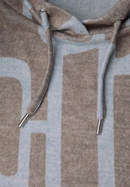 Gemusterter Hoodie Shirt frosted blue