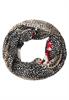 Gemusterter Loop Schal black