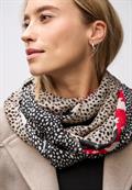 Gemusterter Loop Schal black