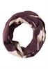 Gemusterter Print Loop Schal eggplant red