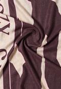 Gemusterter Print Loop Schal eggplant red