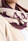 Gemusterter Print Loop Schal eggplant red