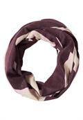 Gemusterter Print Loop Schal eggplant red