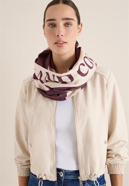Gemusterter Print Loop Schal eggplant red