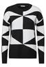 Gemusterter Pullover black
