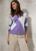 Gemusterter Pullover lilac melange
