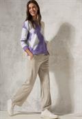 Gemusterter Pullover lilac melange