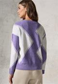 Gemusterter Pullover lilac melange