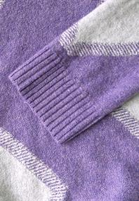 Gemusterter Pullover lilac melange