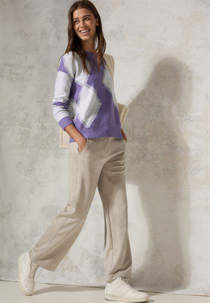 Gemusterter Pullover lilac melange