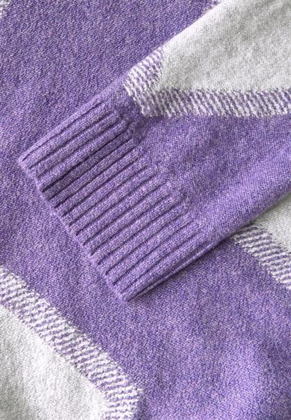 Gemusterter Pullover lilac melange