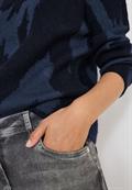 Gemusterter Pullover urban dark blue