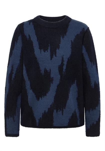 Gemusterter Pullover urban dark blue