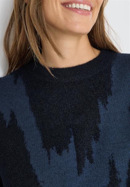 Gemusterter Pullover urban dark blue